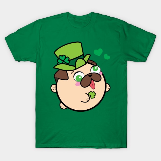 Doopy the Pug Puppy - Saint Patrick's Day T-Shirt by Poopy_And_Doopy